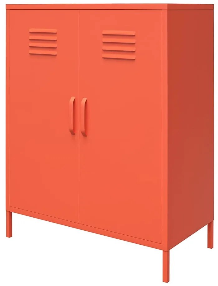 Dulap metalic portocaliu Novogratz Cache, 80 x 102 cm