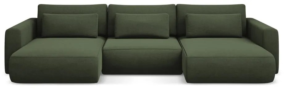 Colțar kaki extensibil/cu spațiu de depozitare (în formă de "U") Kapua – Makamii