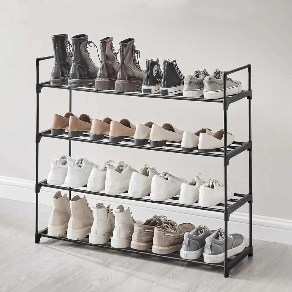 Suport metalic pentru pantofi cu 4 niveluri 92x30x72cm