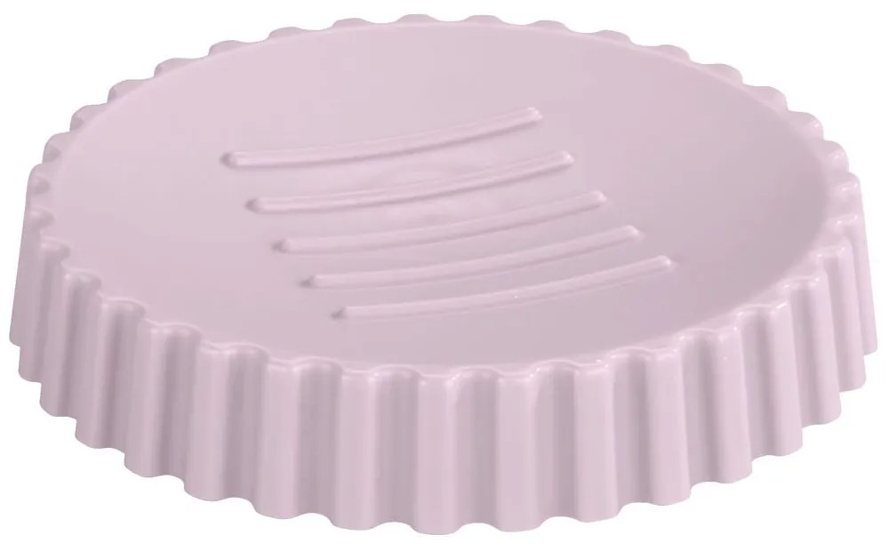 Săvoniera rotunda Minas, plastic, roz, Ø 11 cm