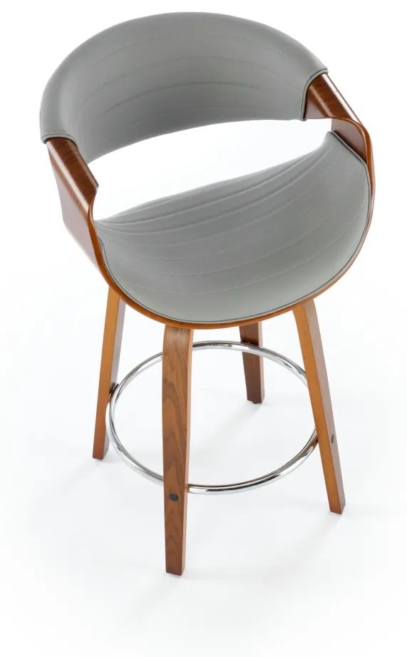 Scaun de bar H123 gri/nuc