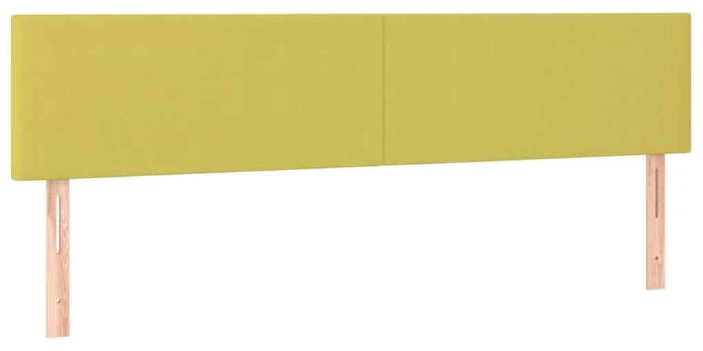 Pat box spring cu saltea, verde, 180x200 cm, textil Verde, 180 x 200 cm, Design simplu