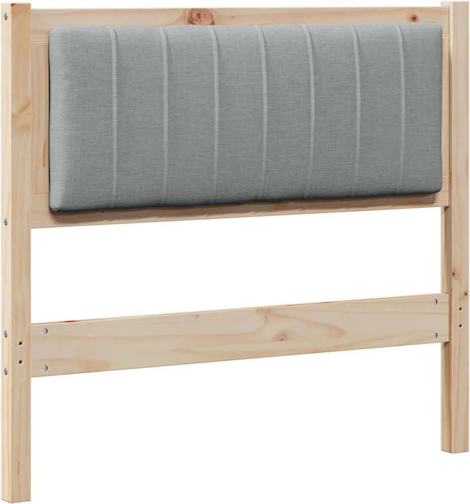 vidaXL Tăblie tapițată cu headboard Maro 90 cm Lemn de pin masiv