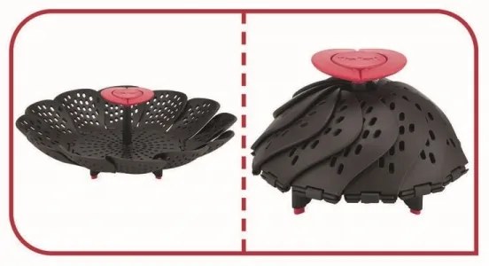 Coș pentru gătire la aburi Tefal INGENIO negru/roșu