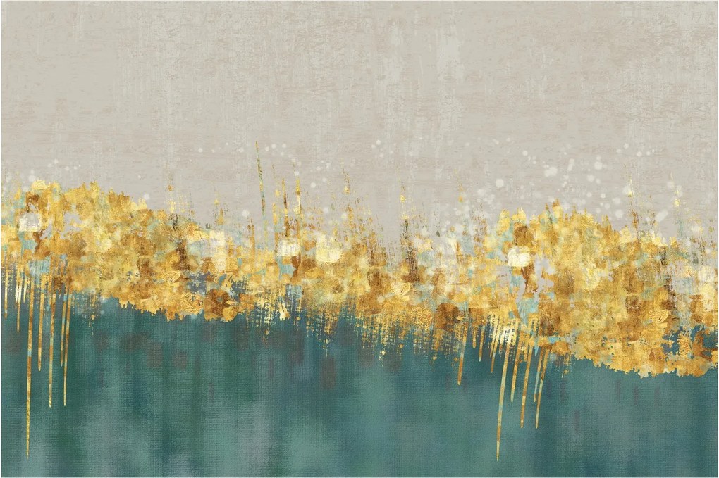 Tablou - Textura cu decor auriu (90x60 cm)
