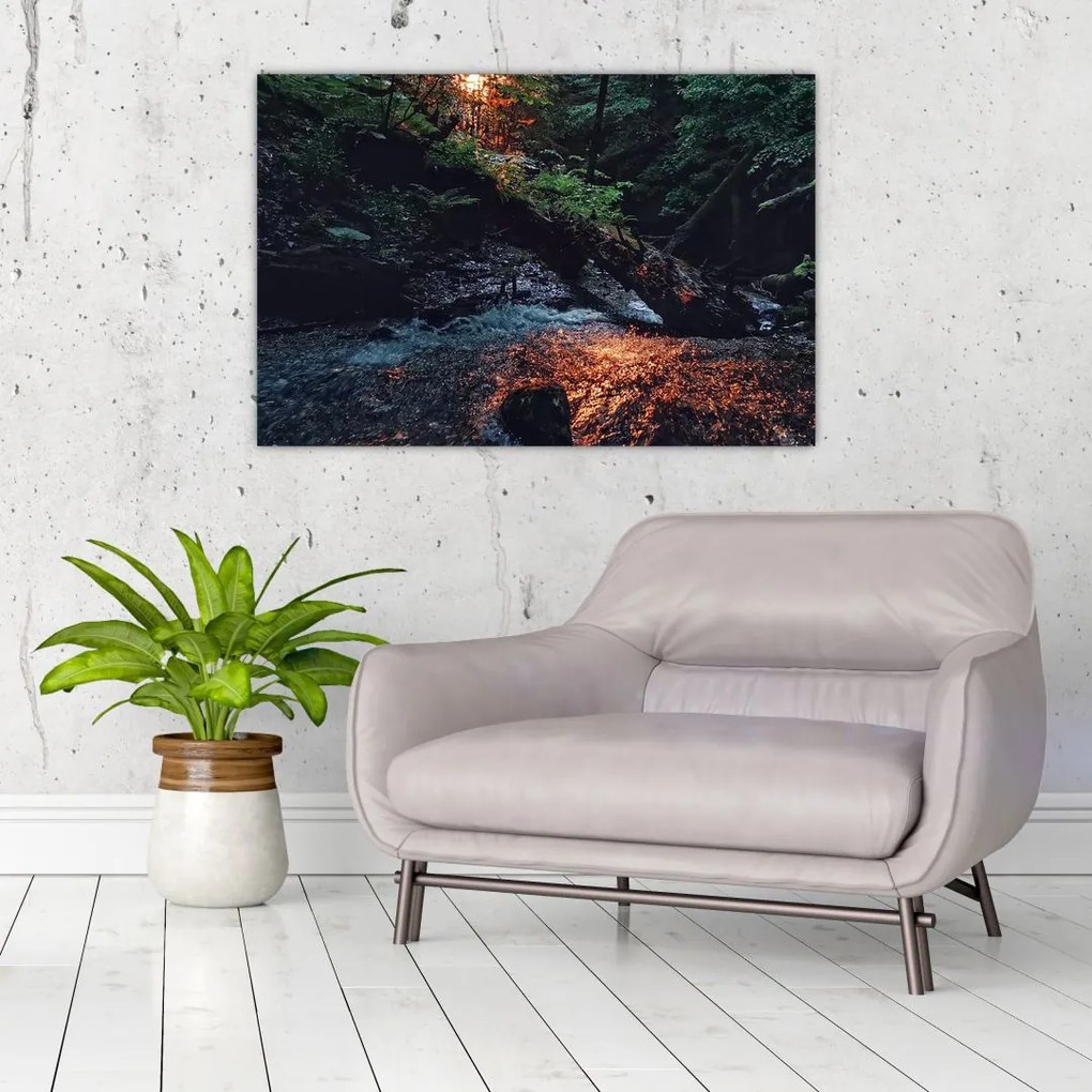 Tablou cu râu montan (90x60 cm)