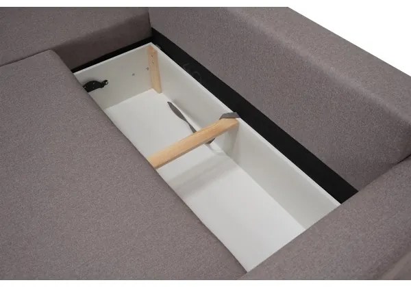 Canapea universală colțar SEVILLA gri, cu funcție de dormit și spațiu depozitare