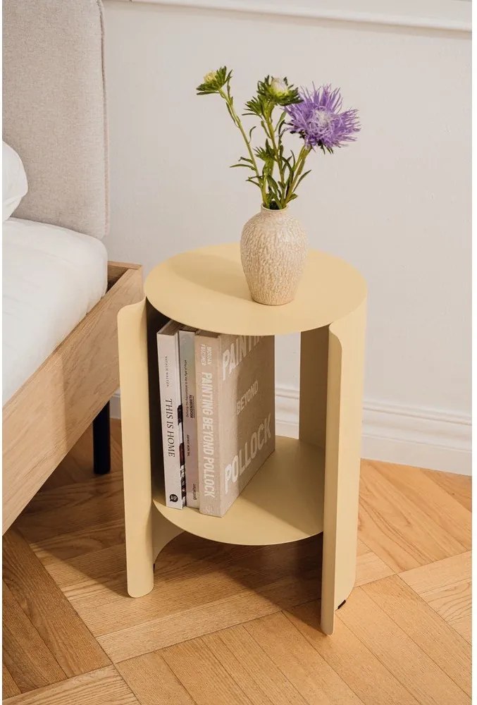 Măsuță auxiliară rotundă din oțel ø 32 cm Wa – noo.ma