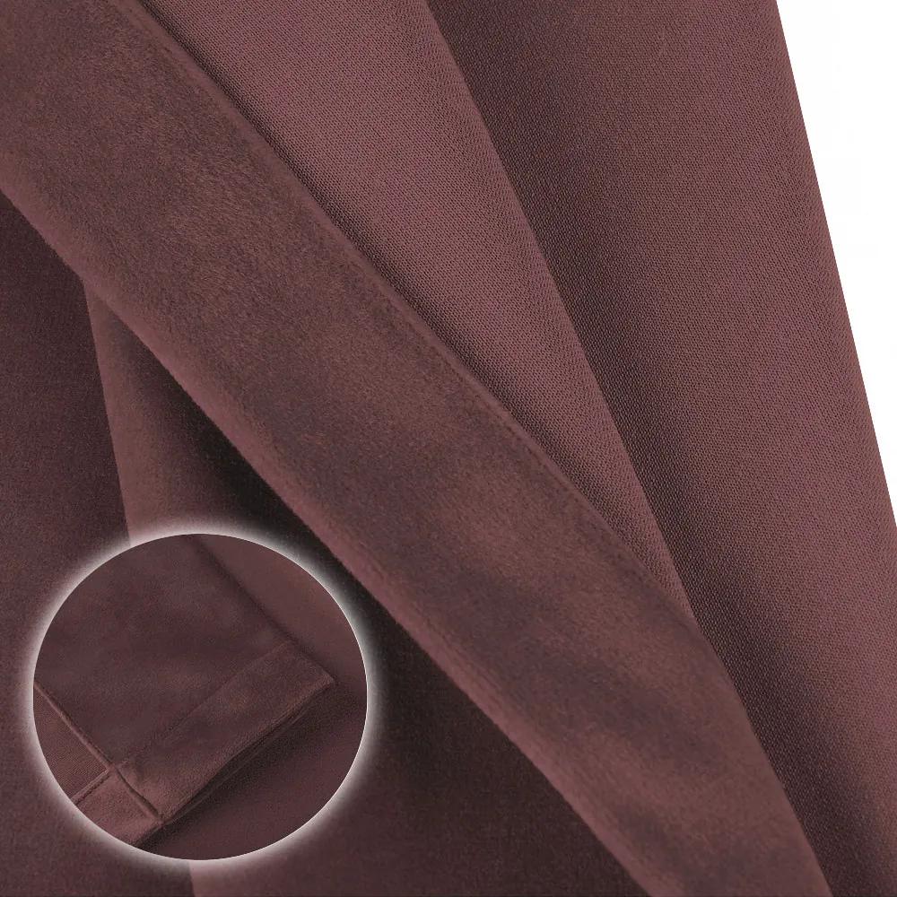 Set draperii din catifea cu rejansa din bumbac tip fagure, Madison, densitate 700 g/ml, Regal purple, 2 buc