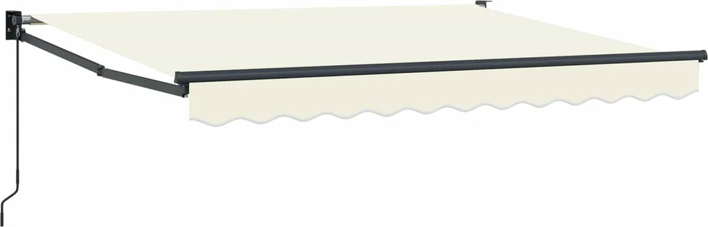 vidaXL Copertină retractabilă manuală Crem 2,5 x 2 m