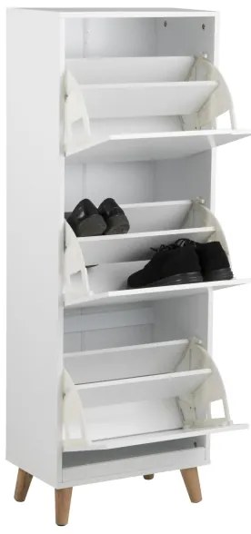 Pantofar cu 3 sertare CARLY alb