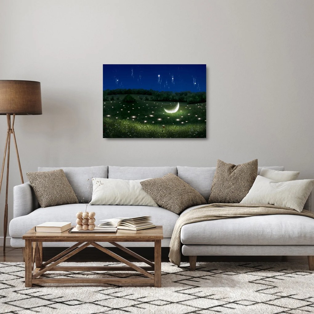 Tablou pe sticlă - Cer căzător (70x50 cm)