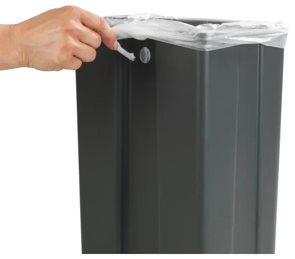 WENKO 54903100 - Coș montabil pe ușă, 26x36,5 cm, gri/argintiu