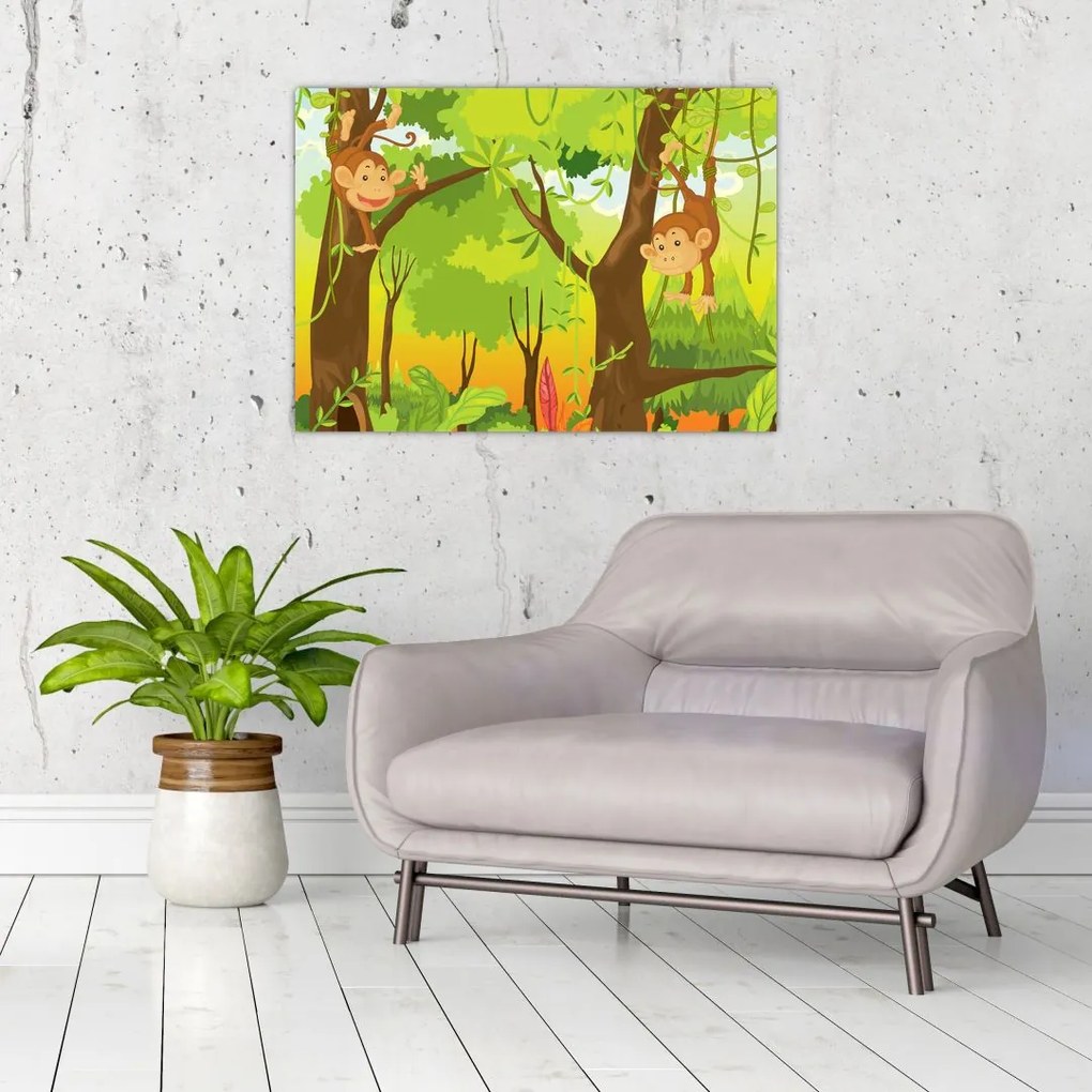 Tablou - Maimuțe (70x50 cm)