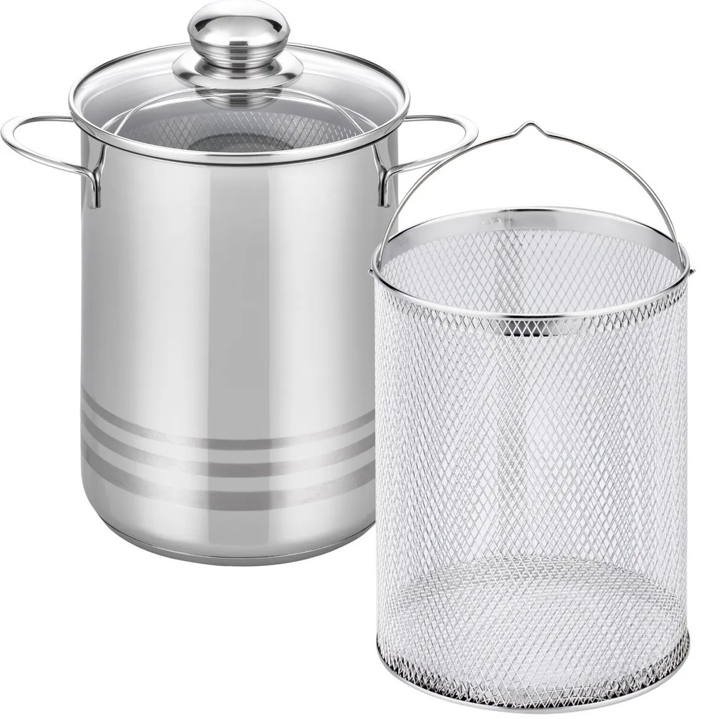 Elo 22616 Basic Vas de sparanghel din oțelinoxidabil Brillant 16 cm, 4 l