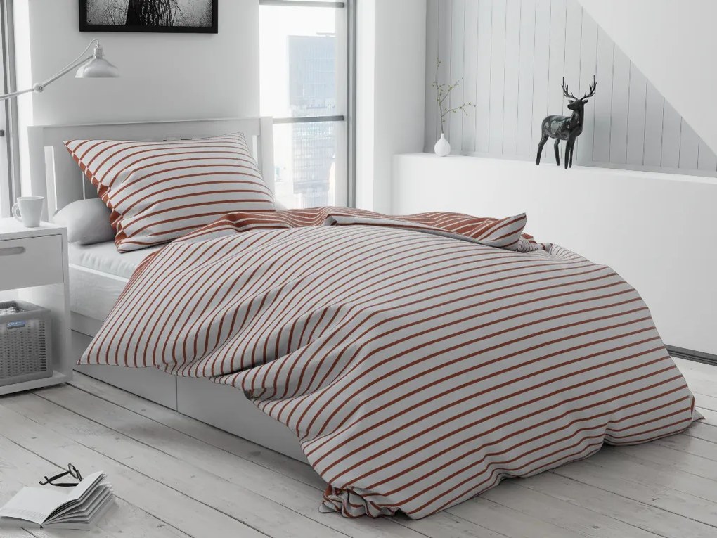 Lenjerie de pat din bumbac Caprivi hnedé hotelová kapsa Dimensiune lenjerie de pat: 70 x 90 cm | 140 x 220 cm