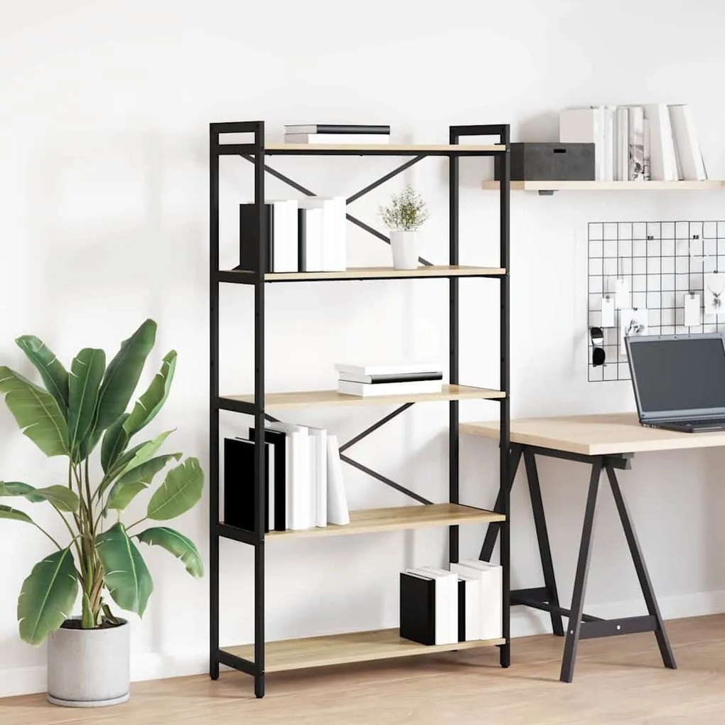 vidaXL Bibliotecă Stejar sonoma 80 x 30 x 153 cm Lemn compozit
