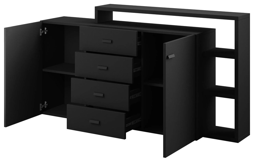 Comodă Bilsby Typ 27 (negru + negru mat). 1030553
