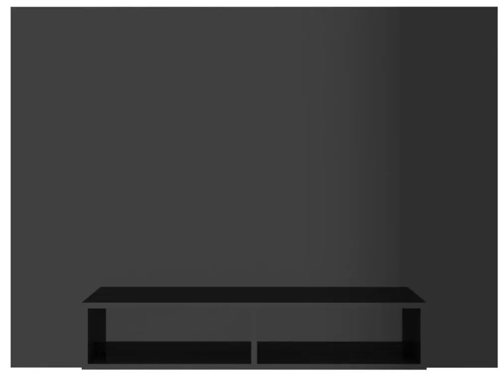 Comoda TV de perete, negru extralucios, 135x23,5x90 cm, PAL 1, negru foarte lucios