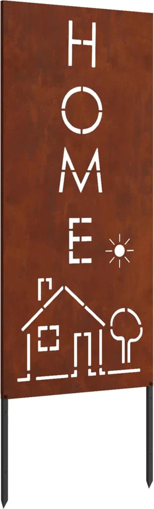 vidaXL Ecran de intimitate pentru grădină Traforaj Ruginit 50 x 140 cm