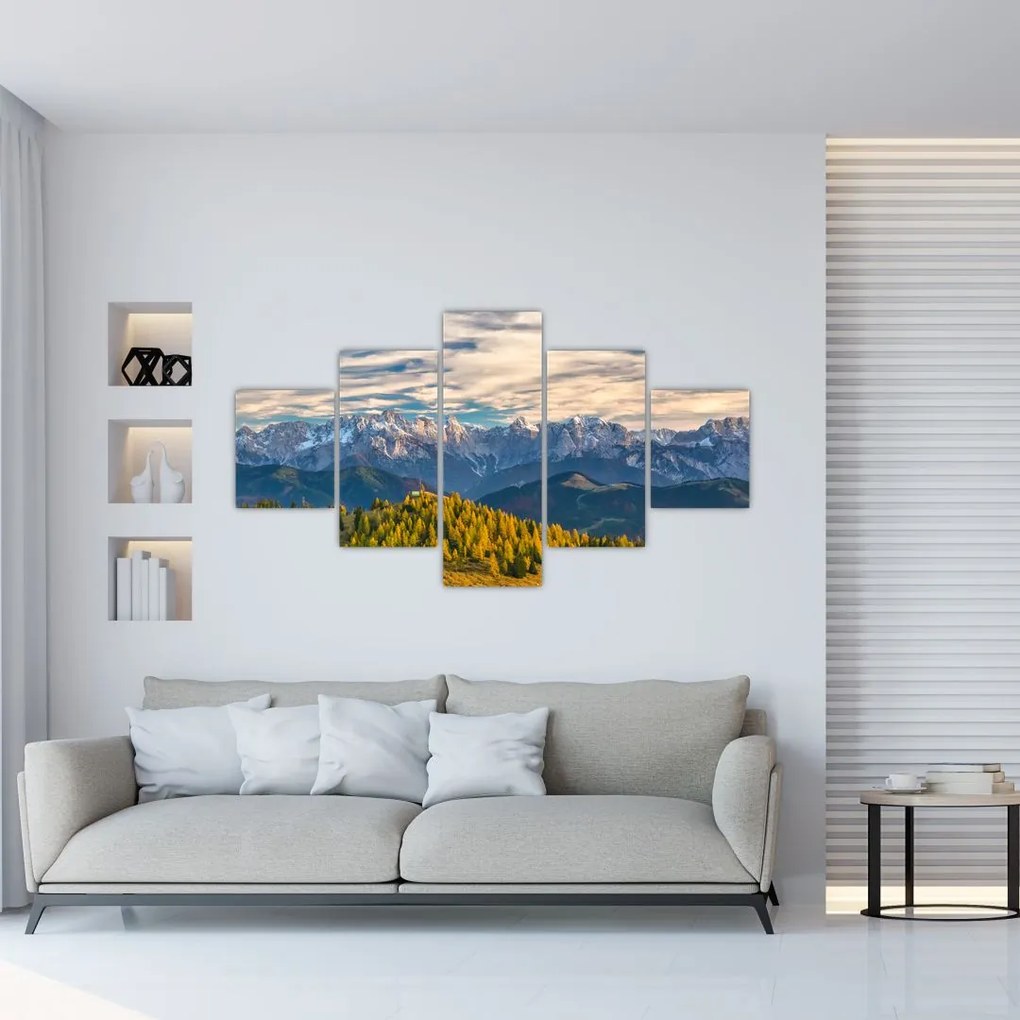 Tablou - panorama montană (125x70 cm), în 40 de alte dimensiuni noi