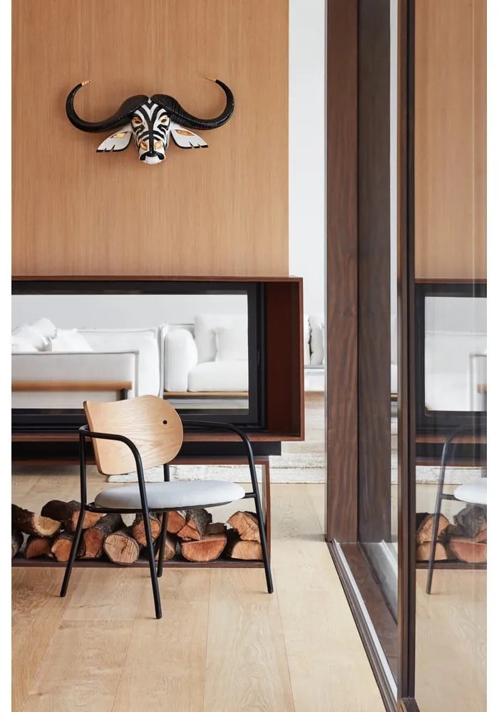 Fotoliu gri în decor de stejar Eclipse - Teulat