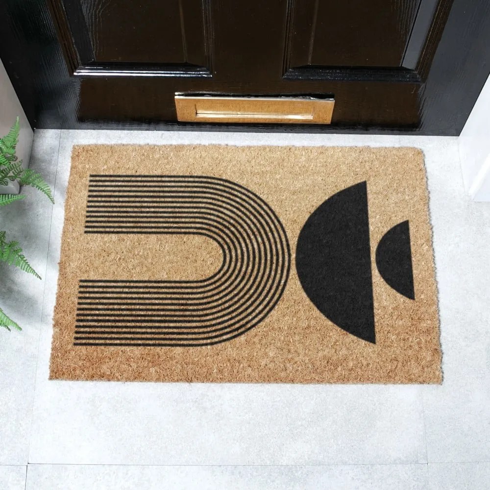 Covoraș de intrare din fibre de nucă de cocos 40x60 cm Half Moon – Artsy Doormats