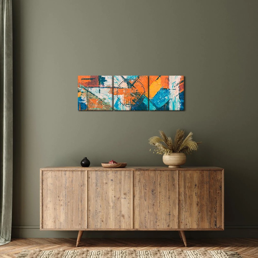 Tablou - Abstract (cu ceas) (90x30 cm)