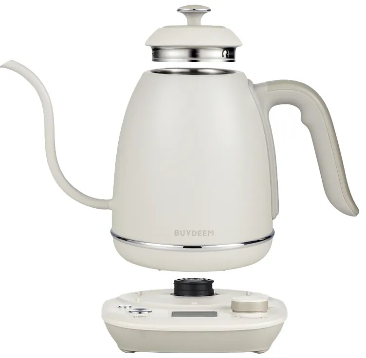 Cana electricа Gooseneck BUYDEEM K821, 1000W, 0,8 L, Mentine cald, Tehnologie cu senzor NTC, LCD, Alb