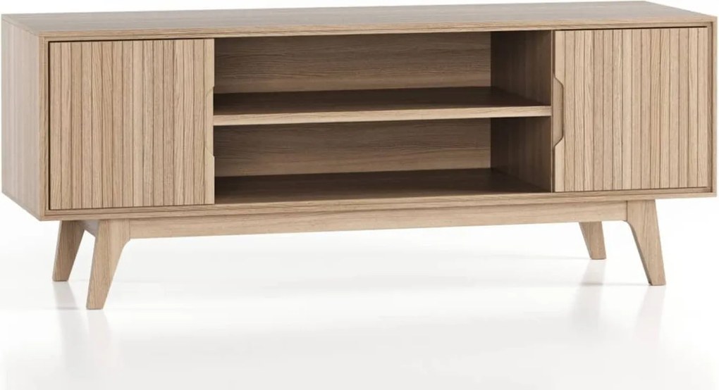 Comodă TV lemn masiv Brooklyn, 140 × 45 × 55 cm