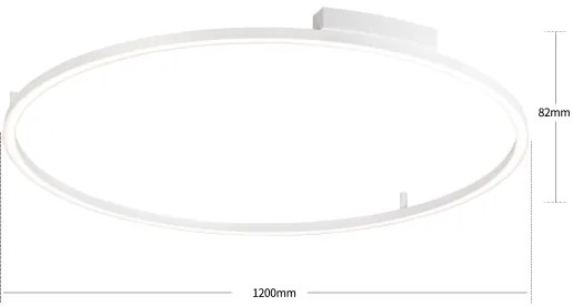 Brilagi - Corp de iluminat LED dimabil PORTOFINO LED/85W/230V Ø 120 cm alb + telecomandă