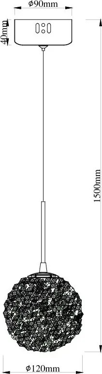 Lustra suspendata, Pendul cu cristal K9 Rita