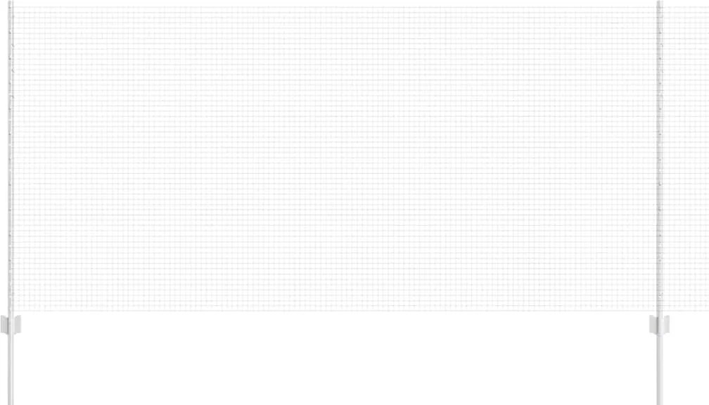 vidaXL Gard cu Stâlp Argintiu 1,2 x 50 m Oțel