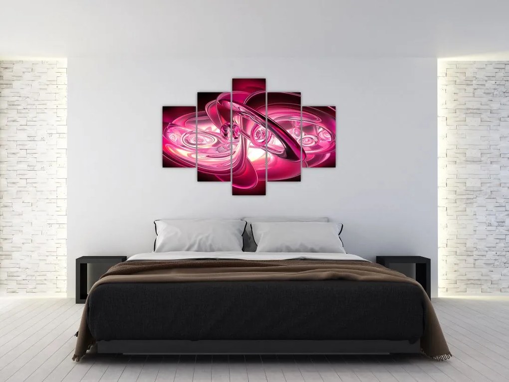 Tabloul cu fractali roz (150x105 cm)