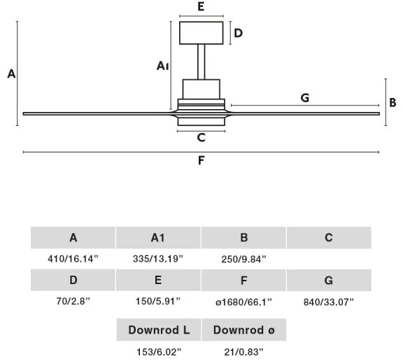 Ventilator LED de tavan FARO 33463DC LANTAU LED/12W/230V d. 168 cm + telecomandă