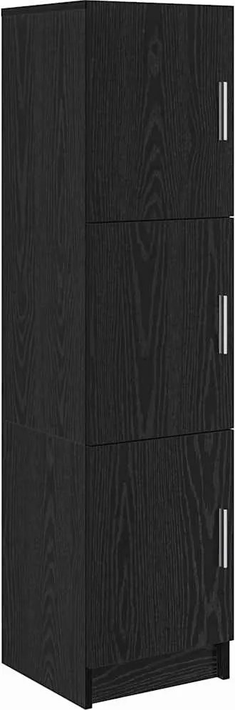 vidaXL Bufet Stejar Negru 31.5 x 32 x 122.5 cm