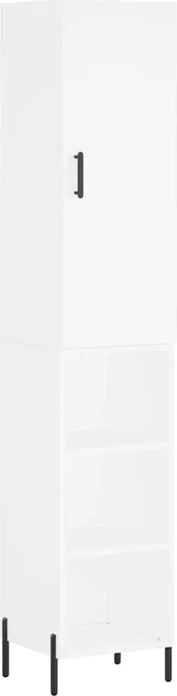 vidaXL Dulap înalt, alb, 34,5x34x180 cm, lemn prelucrat