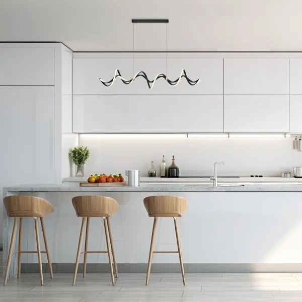 Lustră LED pe cablu COLIA LED/55W/230V negru/auriu