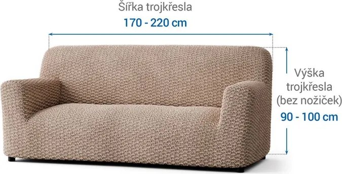 Gaico Huse bielastice MOSAICO bej fotoliu triplu (l. 170 - 220 cm)