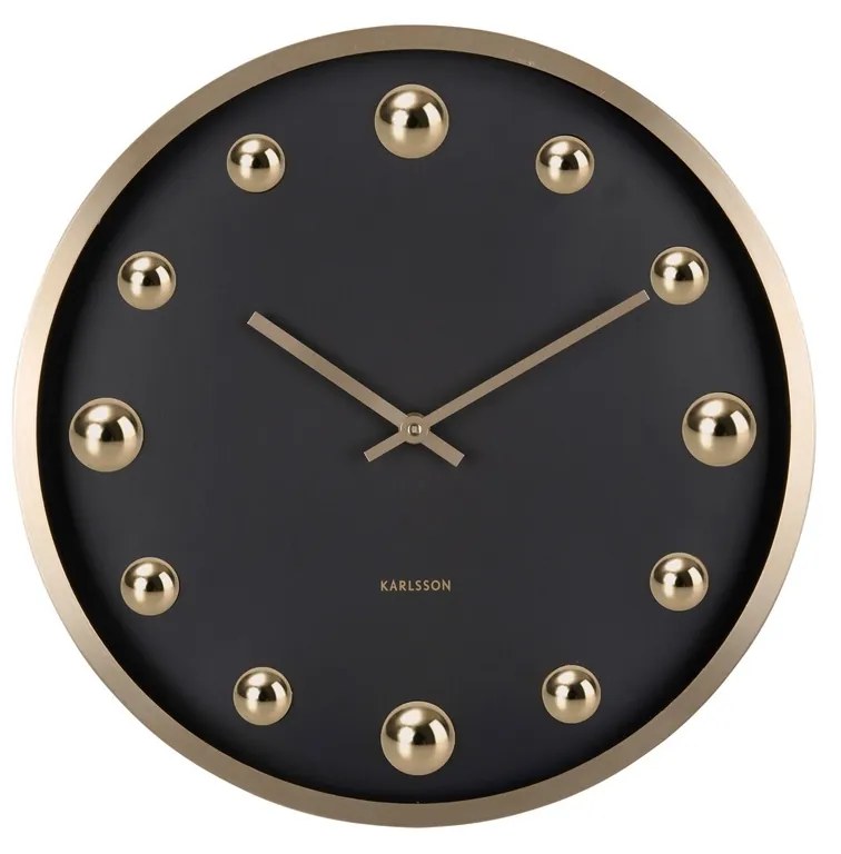 Karlsson 5971BK ceas de perete design negru,diametru 35 cm