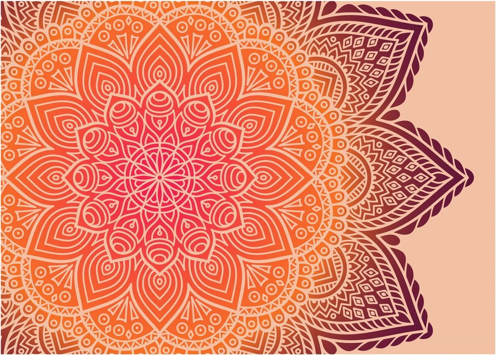 Tablou pe sticlă - Mandala artă (70x50 cm)