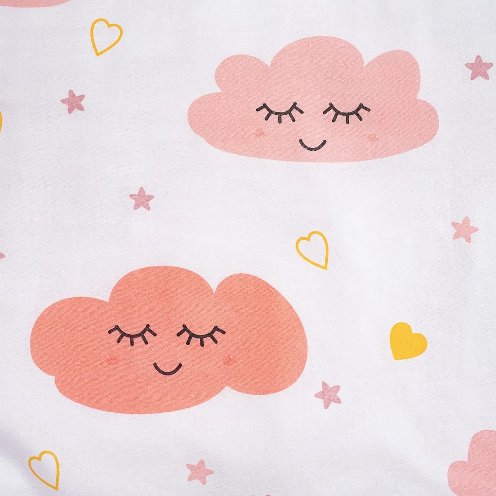 Lenjerie de pat 4Home de bumbac pentru pătuț Pink Clouds, 100 x 135 cm, 40 x 60 cm, 100 x 135 cm, 40 x 60 cm