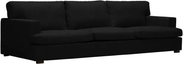 Canapea Daphne, 3 locuri, negru, 235x104x85 cm