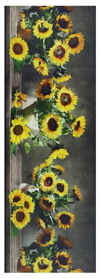 Covor Universal Ricci Sunflowers, 52 x 200 cm