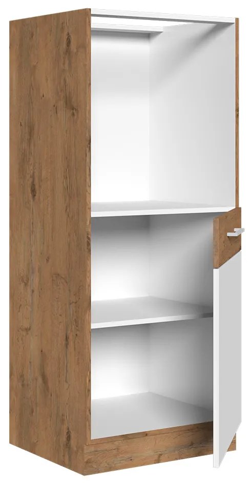 Dulap bucătărie sub cuptor Bronte 60 DP 145 1F BB (stejar lancelot + Alb lucios ). 1058625