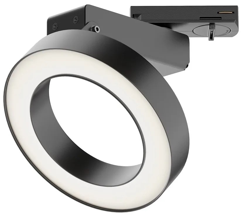 Spot LED, accesoriu pentru sinele monofazate Unity, Rim negru 4000K