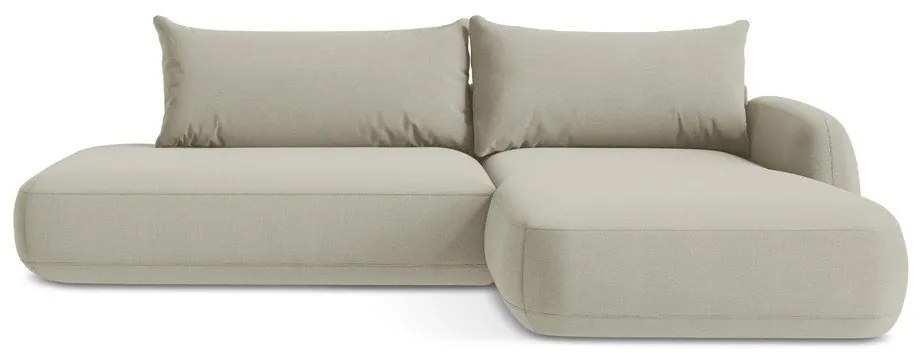 Colțar bej extensibil (cu colț pe partea dreaptă/cu șezlong) Hale – Makamii