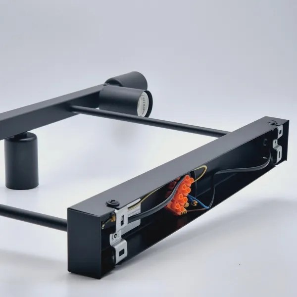 Lustră pe tijă ASTRID 6xE27/60W/230V negru