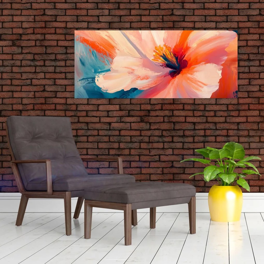 Tablou - Floare pictată (120x50 cm)