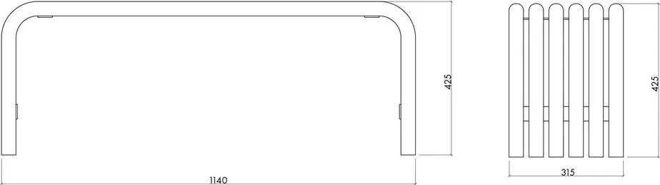 Bancă de grădină bej din metal Nokk – noo.ma